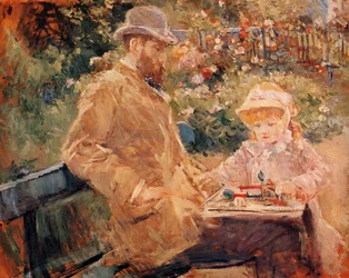 Eugène Manet und seine Tochter in Bougival